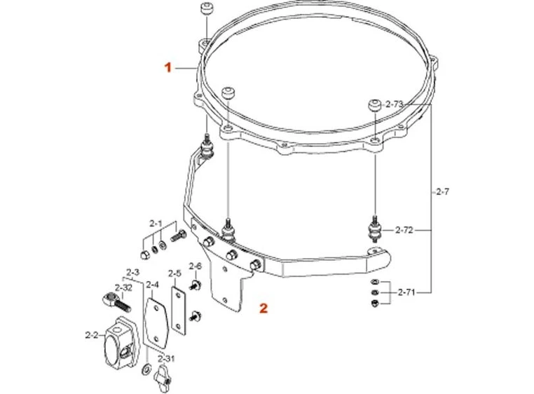 Tama MSM16F Star-Cast Mounting inkl sargring til Superstar 